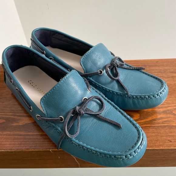 Cole Haan teal driving moccasins size 6 - Picture 1 of 11